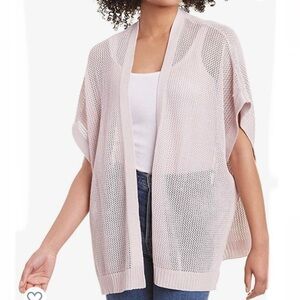 Chelsea & Theodore Open Knit Wool Blend Poncho